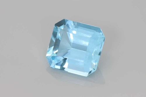 Vivid Rich Blue Asscher Cut Aquamarine Gemstone – 4.81 Carat