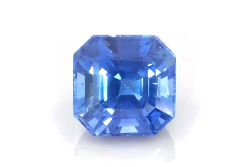 Asscher Cut Blue Sapphire Gemstone – 3.02 Carat – Medium Intense