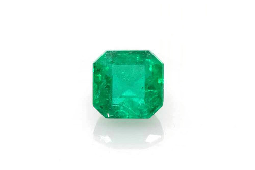 Asscher Cut Emerald Gemstone – 1.14 Carat, Vivid Rich Green