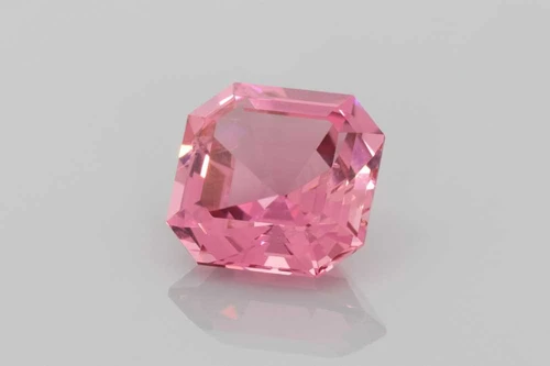 3.86 Carat Asscher Cut Pink Tourmaline Gemstone – Medium Intense