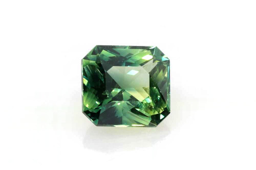 Asscher Cut Teal Sapphire Gemstone – 1.91 Carat, Vivid Intense Green-Teal