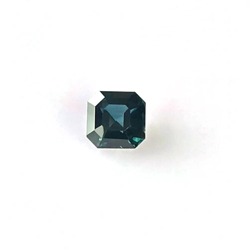 Asscher Cut Teal Sapphire Gemstone – 2.09 Carat, Vivid Intense Green-Teal, Unheated, GIA Certified