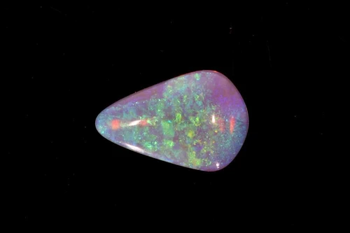 Cabochon Pear White Opal Gemstone – 3 Carat, Multi Colour