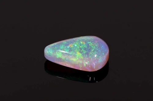 Cabochon Pear White Opal Gemstone – 3 Carat, Multi Colour