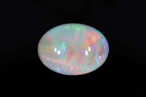 1.85 Carat Cabochon Oval Black Opal Gemstone, Multi Colour