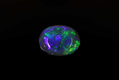 Cabochon Oval Black Opal Gemstone – 0.54 Carat, Multi Colour