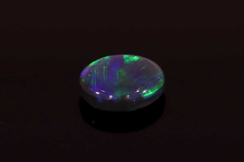 Cabochon Oval Black Opal Gemstone – 0.54 Carat, Multi Colour
