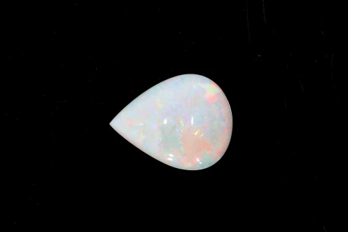 Cabochon Pear White Opal Gemstone, 2.26 Carat – Multi Colour