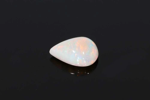 Cabochon Pear White Opal Gemstone, 2.26 Carat – Multi Colour