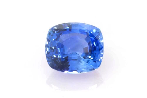 3.36 Carat Cushion Blue Sapphire Gemstone, Medium Intense, GIA Certified