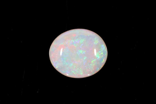 1.96 Carat Cabochon Oval White Opal Gemstone – Multi Colour