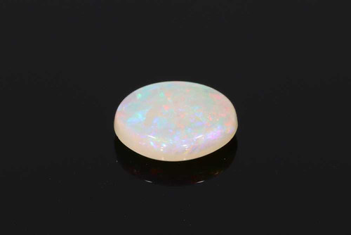 1.96 Carat Cabochon Oval White Opal Gemstone – Multi Colour