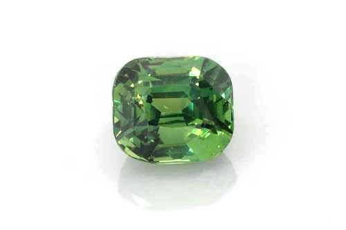 Cushion Green Sapphire Gemstone – Vivid Intense – 2.03 Carat, Unheated, GIA Certified