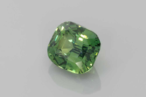 Cushion Green Sapphire Gemstone – Vivid Intense – 2.03 Carat, Unheated, GIA Certified