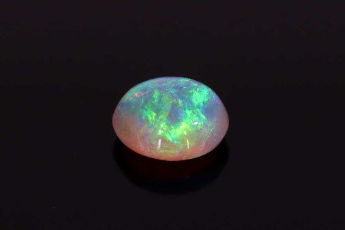Cabochon Oval Black Opal Gemstone, 0.82 Carat – Multi Colour
