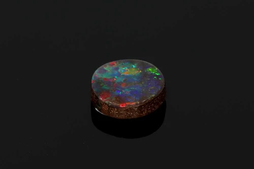 Cabochon Round Black Opal Gemstone – 1.21 Carat – Multi Colour