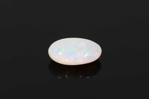 2.71 Carat Cabochon Oval White Opal Gemstone – Multi Colour