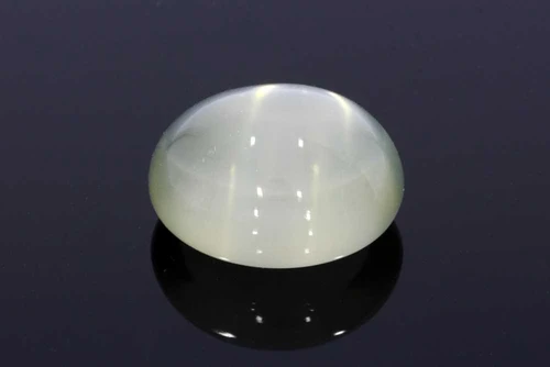 Cabochon Oval Moonstone Gemstone – 28.03 Carat, Medium Intense White