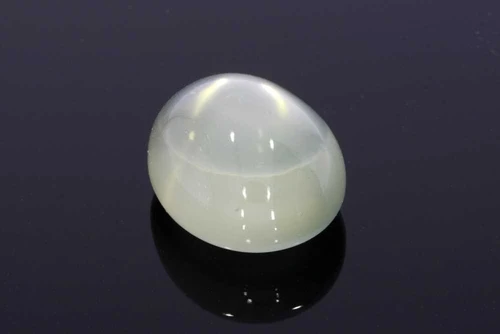 Cabochon Oval Moonstone Gemstone – 28.03 Carat, Medium Intense White