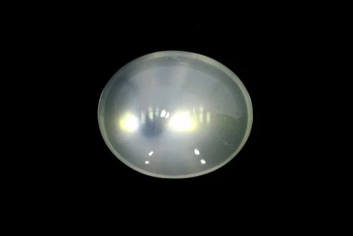 Cabochon Oval Moonstone Gemstone – 28.03 Carat, Medium Intense White