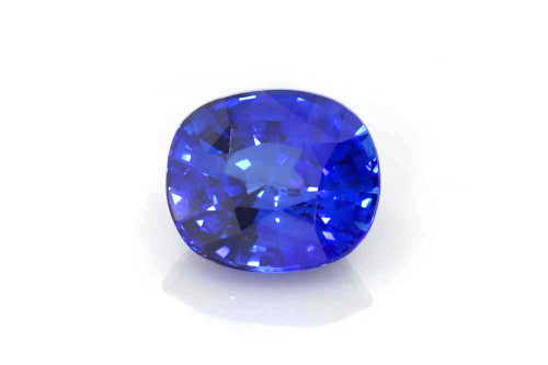 4.03 Carat Cushion Blue Sapphire Gemstone – Vivid Intense, GIA Certified