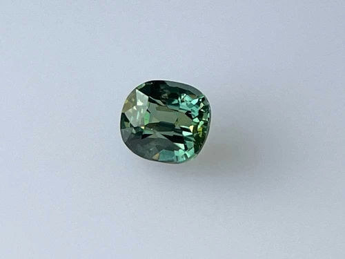 Cushion Teal Sapphire Gemstone, 1.05 Carat – Vivid Intense Green-Teal, Unheated