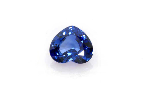 Heart Blue Sapphire Gemstone 1.54 Carat Vivid Intense