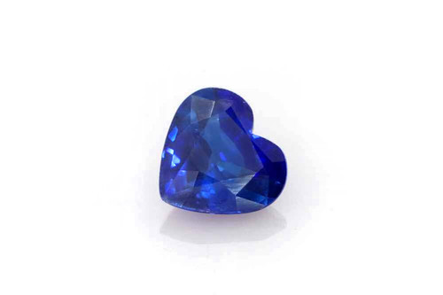 Heart Blue Sapphire Gemstone 0.66 Carat Vivid Intense
