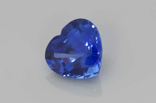 Heart Blue Sapphire Gemstone 3.25 Carat Vivid Intense