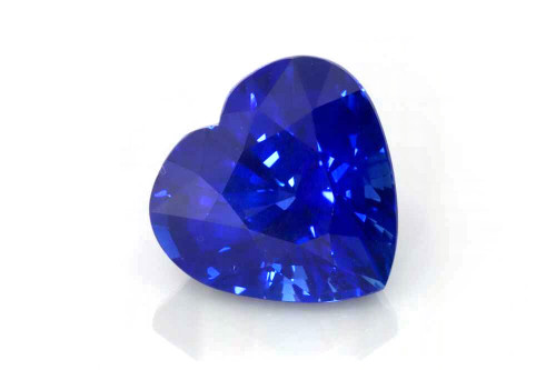 Heart Blue Sapphire Gemstone 5.1 Carat Vivid Intense