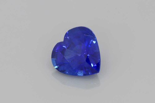 Heart Blue Sapphire Gemstone 2.6 Carat Vivid Intense
