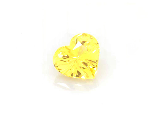 1.53 Carat Heart Yellow Sapphire Gemstone – Vivid Intense