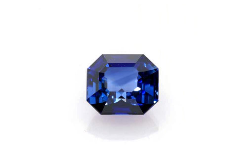 2.17 Carat Octagon Blue Sapphire Gemstone, Vivid Intense
