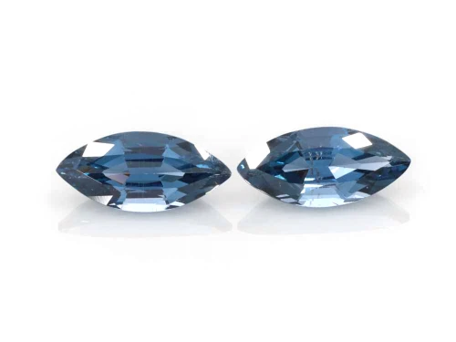 Marquise Teal Spinel Gemstone – 3.9 Carat – Medium Intense Teal-Grey, Matched Pair