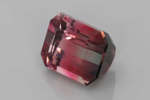 8.27 Carat Octagon Cut Bicolor Tourmaline Gemstone – Multi Colour