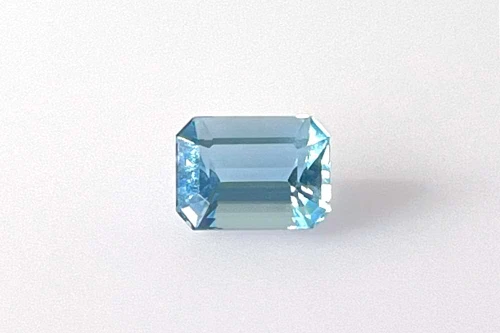 Octagon Cut Aquamarine Gemstone 3.21 Carat Vivid Rich
