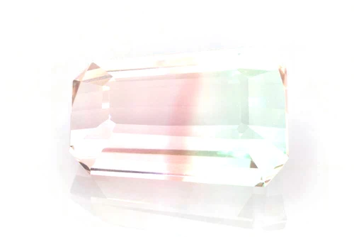 Octagon Cut Bicolor Tourmaline Gemstone, 17.81 Carat – Multi Colour