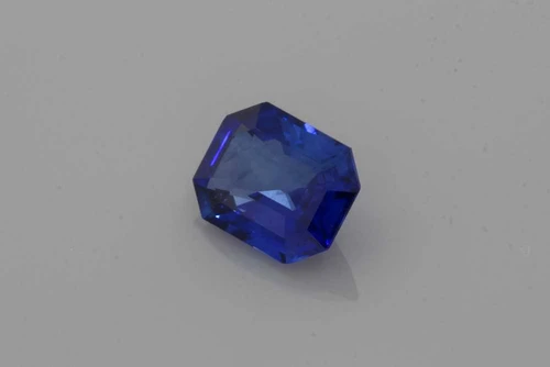 Octagon Cut Blue Sapphire Gemstone 1.65 Carat Vivid Intense