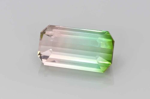 Octagon Cut Bicolor Tourmaline Gemstone – 16.72 Carat, Multi Colour