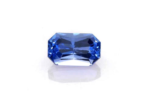 1.34 Carat Octagon Cut Blue Sapphire Gemstone, Medium Light
