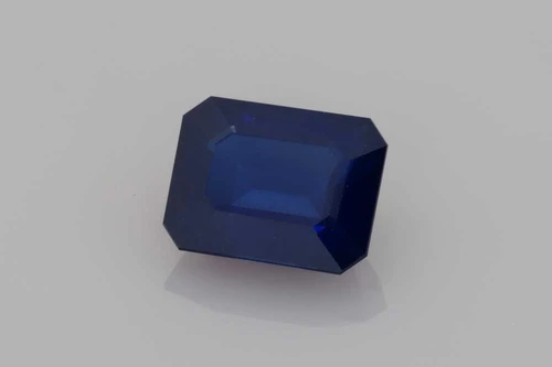Octagon Cut Blue Sapphire Gemstone 3.12 Carat Vivid Intense