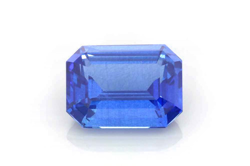 5.04 Carat Octagon Cut Blue Sapphire Gemstone, Medium Intense