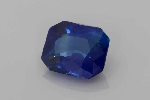Octagon Cut Blue Sapphire Gemstone 4.36 Carat Vivid Intense