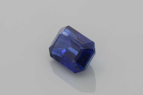 Octagon Cut Blue Sapphire Gemstone 3.48 Carat Vivid Intense