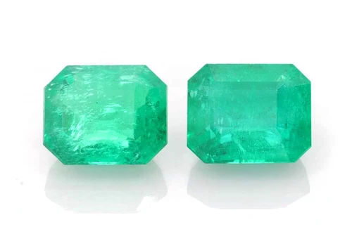 Octagon Cut Emerald Gemstone – Vivid Rich Green – 20.4 Carat, GIA Certified, Matched Pair