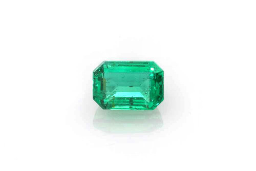 1.17 Carat Octagon Cut Emerald Gemstone, Medium Intense Green
