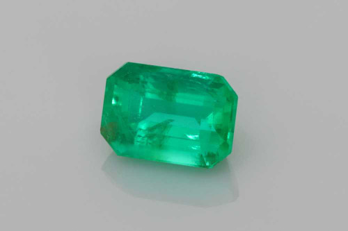Vivid Intense Green Octagon Cut Emerald Gemstone – 1.04 Carat
