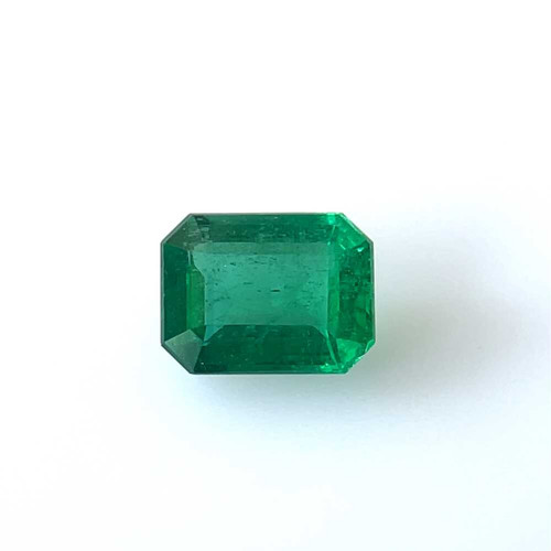 Octagon Cut Emerald Gemstone 2.46 Carat Vivid Rich