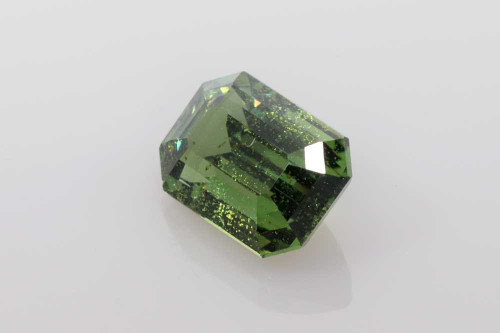 Octagon Cut Green Sapphire Gemstone, 3 Carat – Medium Intense, Unheated, GIA Certified