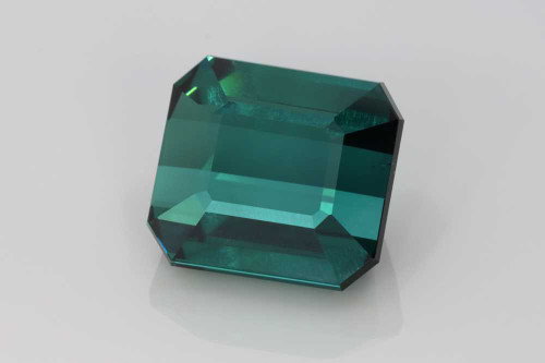 Octagon Cut Green Tourmaline Gemstone, 21.51 Carat – Deep